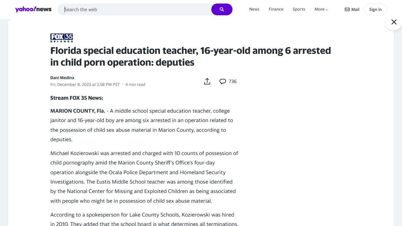 Florida special education teacher, 16-year-old among 6 arrested in ...