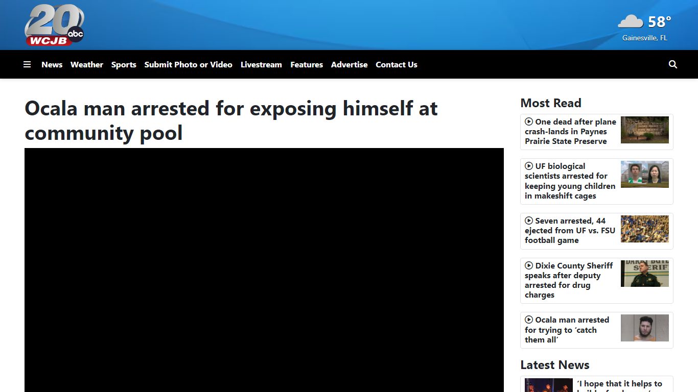Ocala man arrested for exposing himself at community pool - WCJB TV20