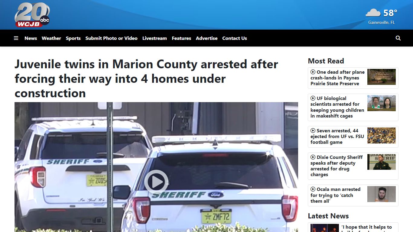Juvenile twins in Marion County arrested after forcing their way into 4 ...
